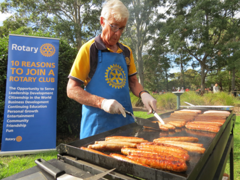 Sausage sizzle after the FunRun